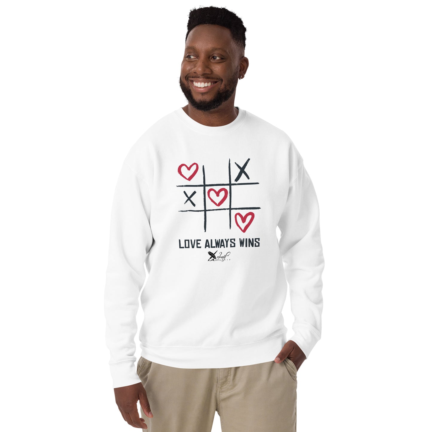 "LOVE ALWAYS WINS" BY XCLUSIF POETIX Unisex Premium Sweatshirt