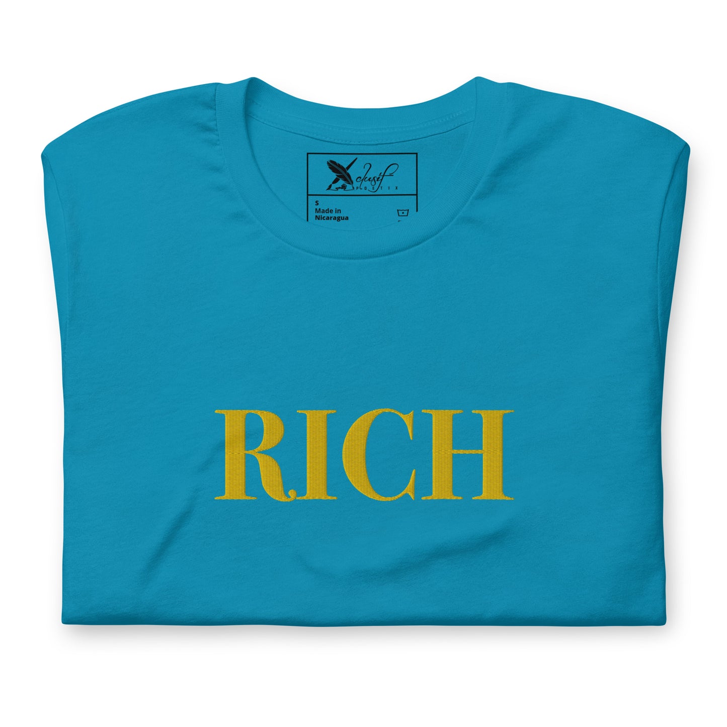 RICH BY XCLUSIF POETIX Embroidery Unisex t-shirt