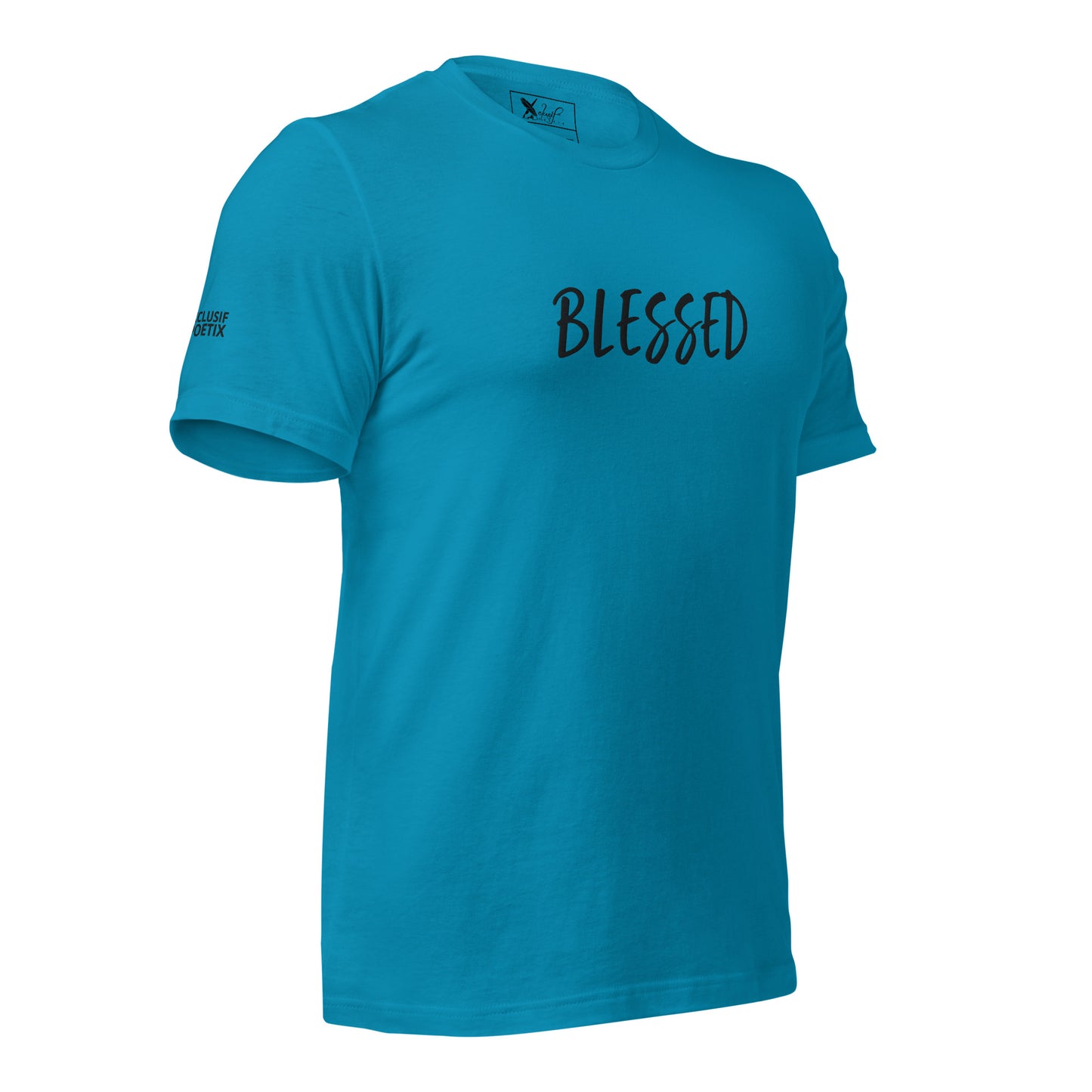 BLESSED BY XCLUSIF POETIX EMBROIDERY Unisex t-shirt