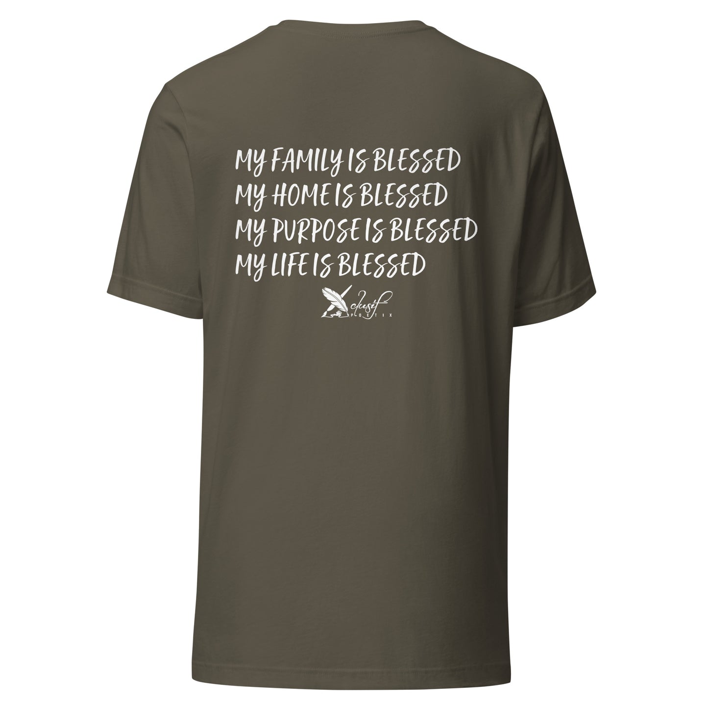 BLESSED BY XCLUSIF POETIX Unisex t-shirt