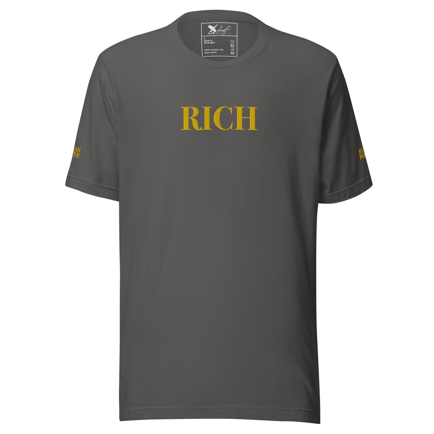 RICH BY XCLUSIF POETIX Embroidery Unisex t-shirt