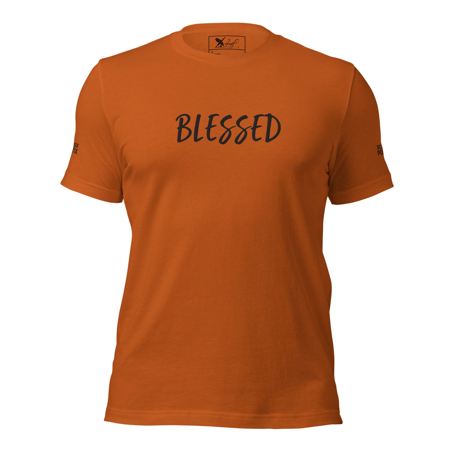 BLESSED BY XCLUSIF POETIX EMBROIDERY Unisex t-shirt