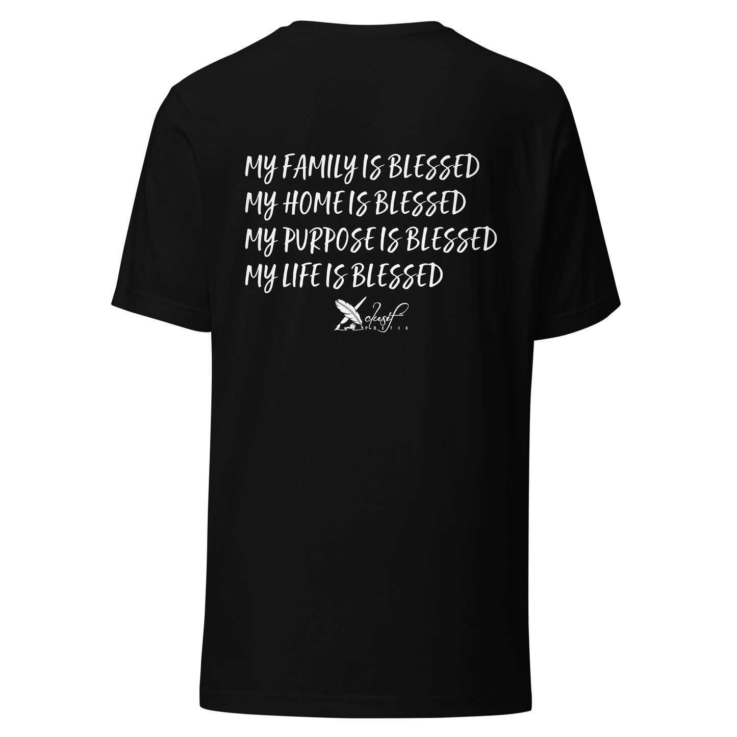 BLESSED BY XCLUSIF POETIX Unisex t-shirt