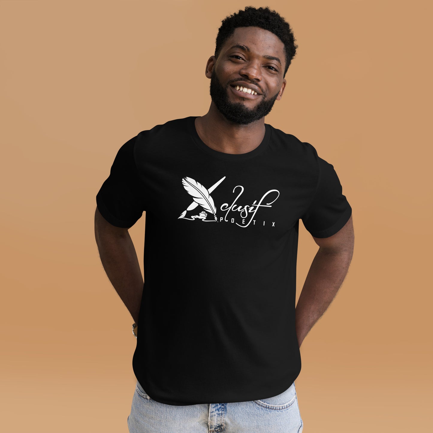 XCLUSIF POETIX WHITE BIG LOGO Unisex t-shirt