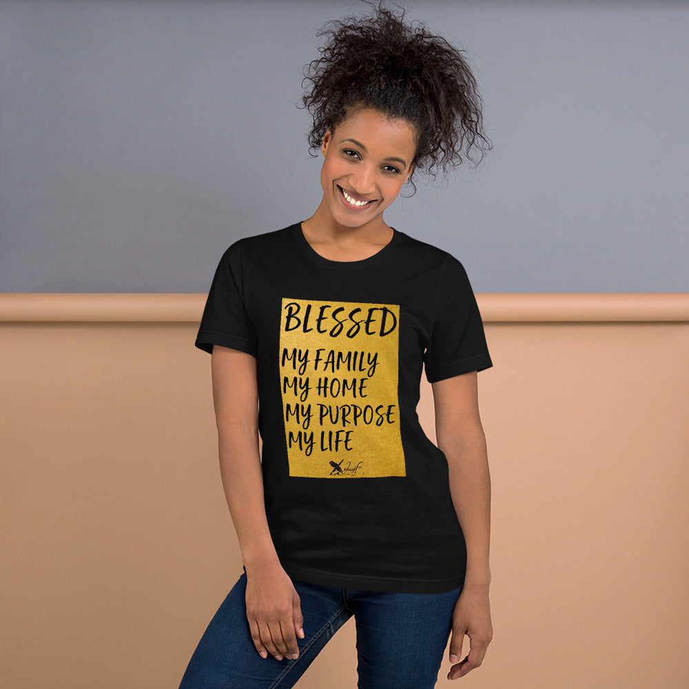 BLESSED BY XCLUSIF POETIX Unisex t-shirt