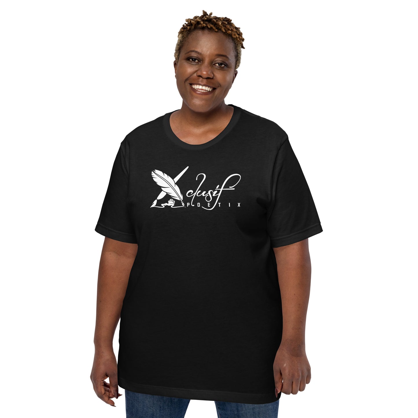 XCLUSIF POETIX WHITE BIG LOGO Unisex t-shirt