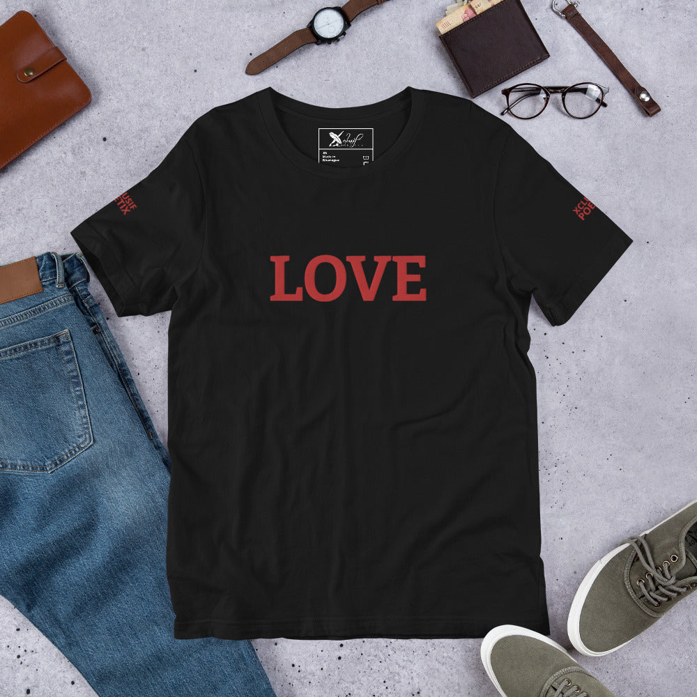 LOVE BY XCLUSIF POETIX EMBROIDERY Unisex t-shirt