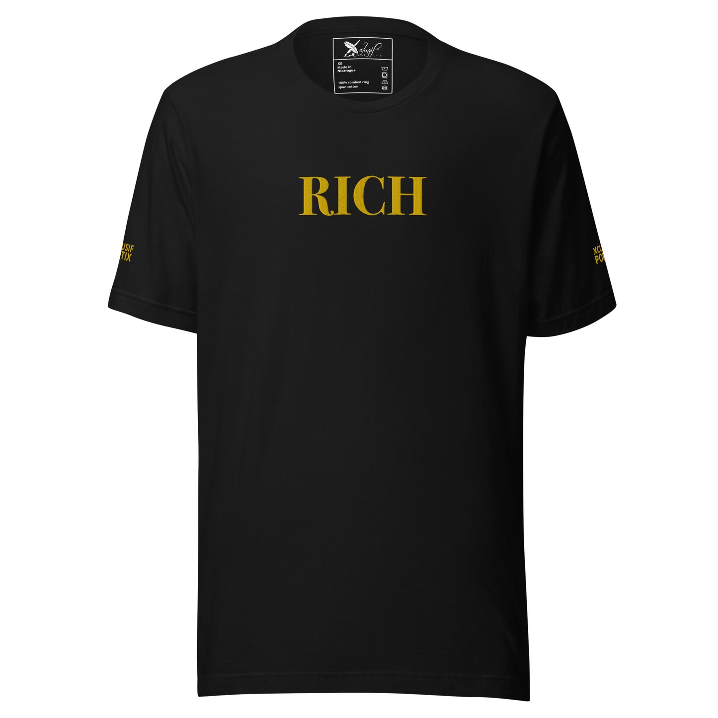 RICH BY XCLUSIF POETIX Embroidery Unisex t-shirt