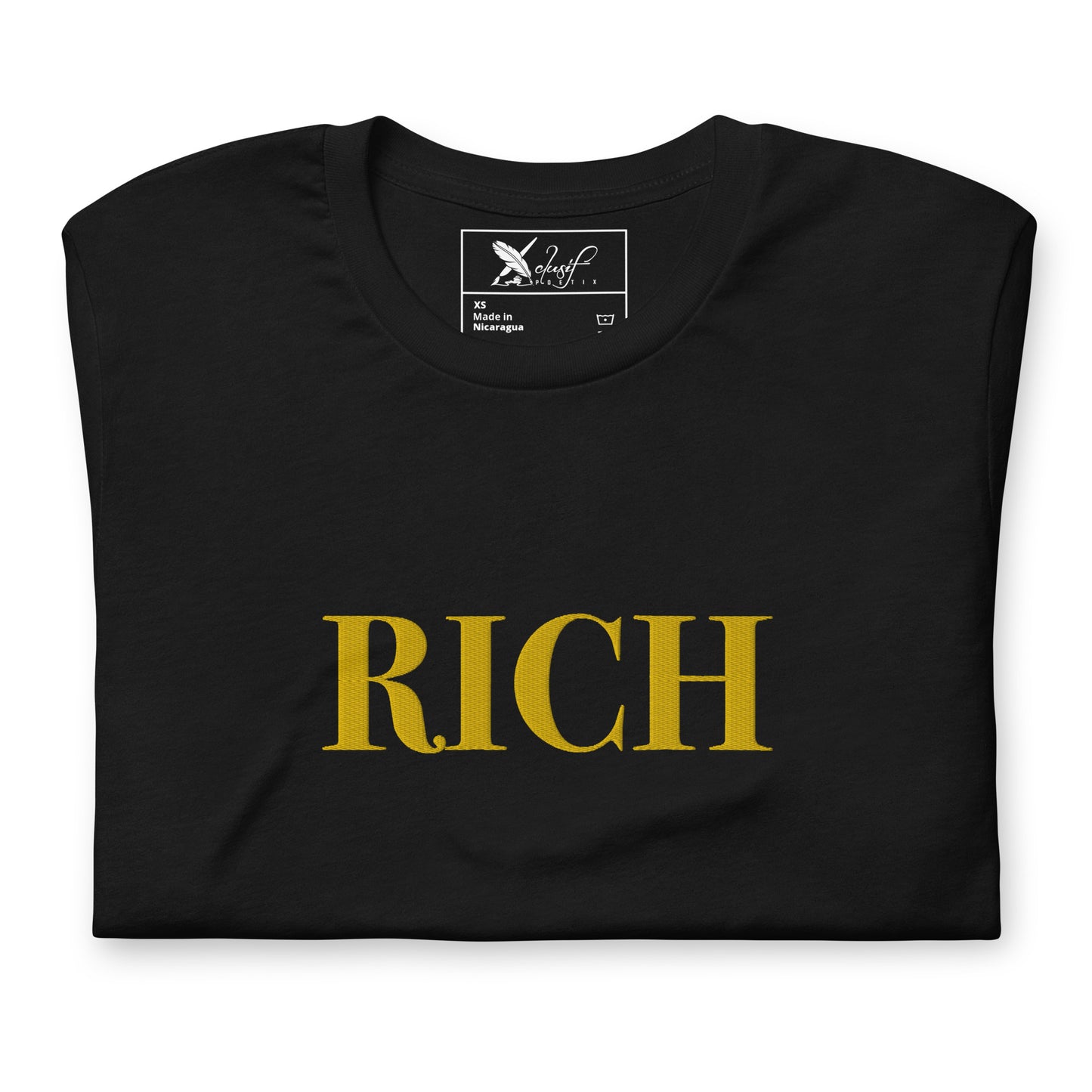 RICH BY XCLUSIF POETIX Embroidery Unisex t-shirt