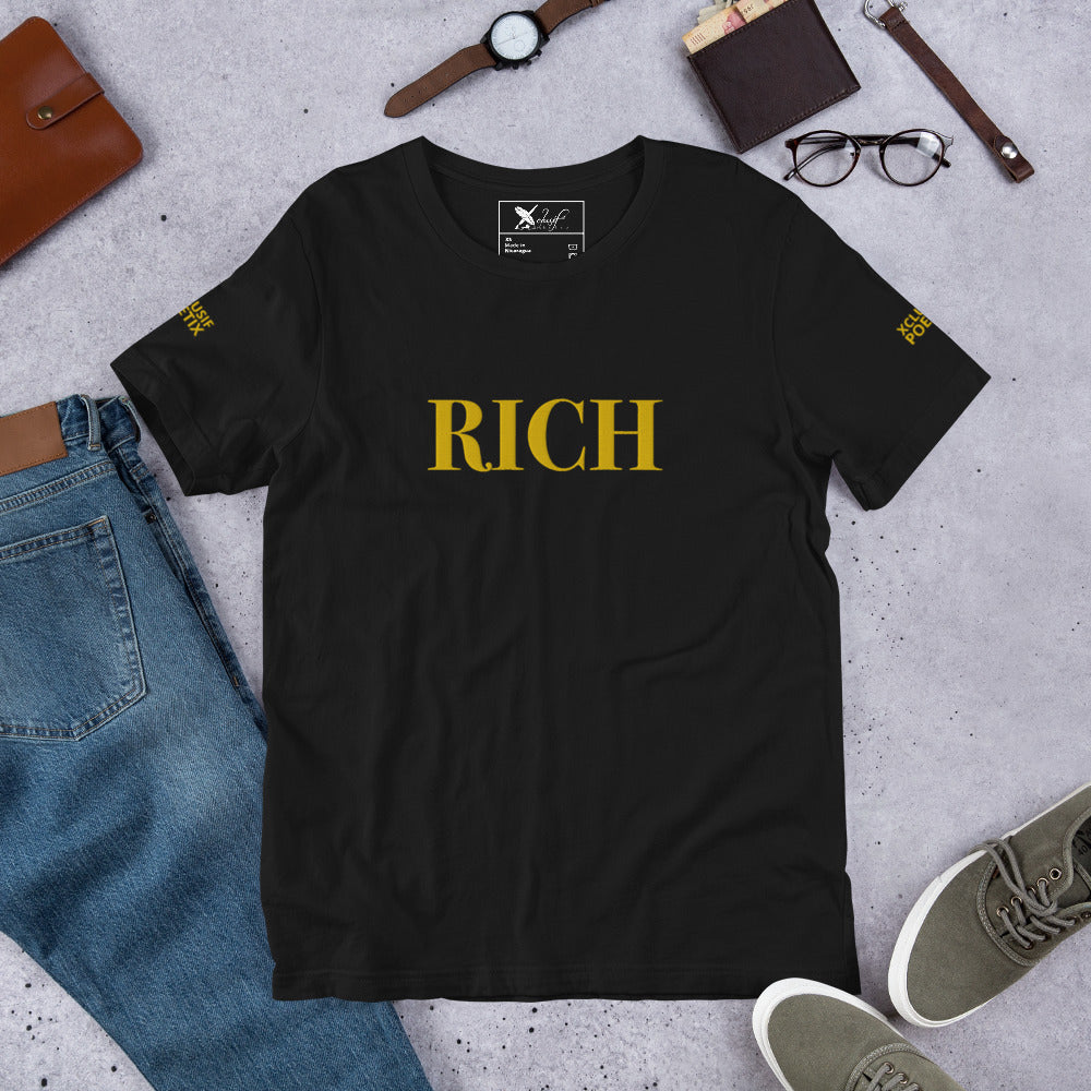 RICH BY XCLUSIF POETIX Embroidery Unisex t-shirt