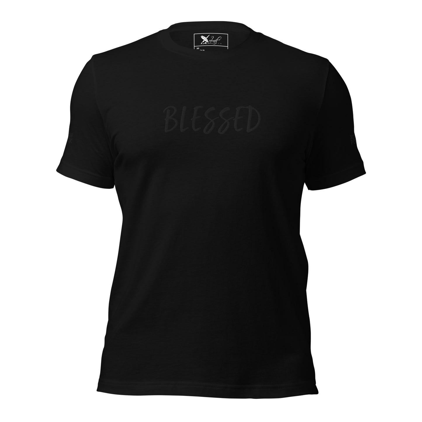 BLESSED BY XCLUSIF POETIX EMBROIDERY Unisex t-shirt