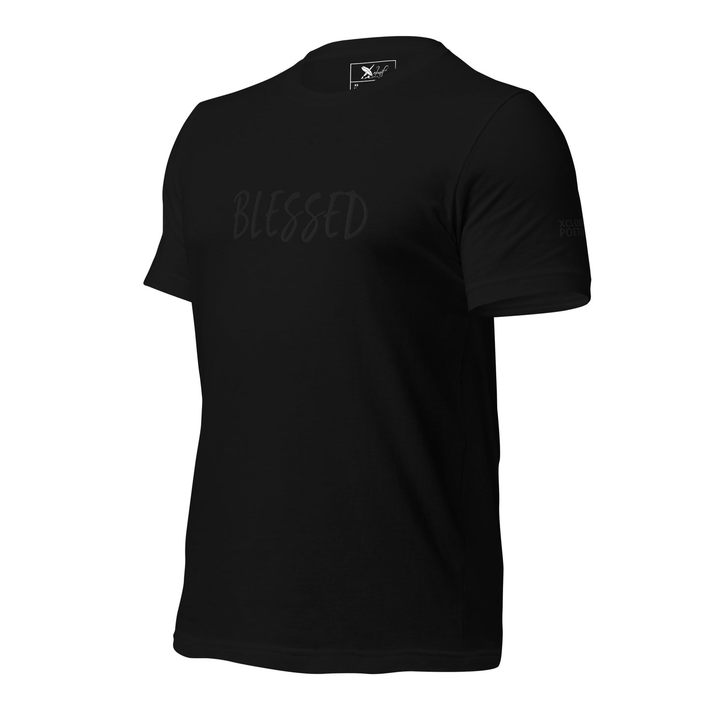 BLESSED BY XCLUSIF POETIX EMBROIDERY Unisex t-shirt