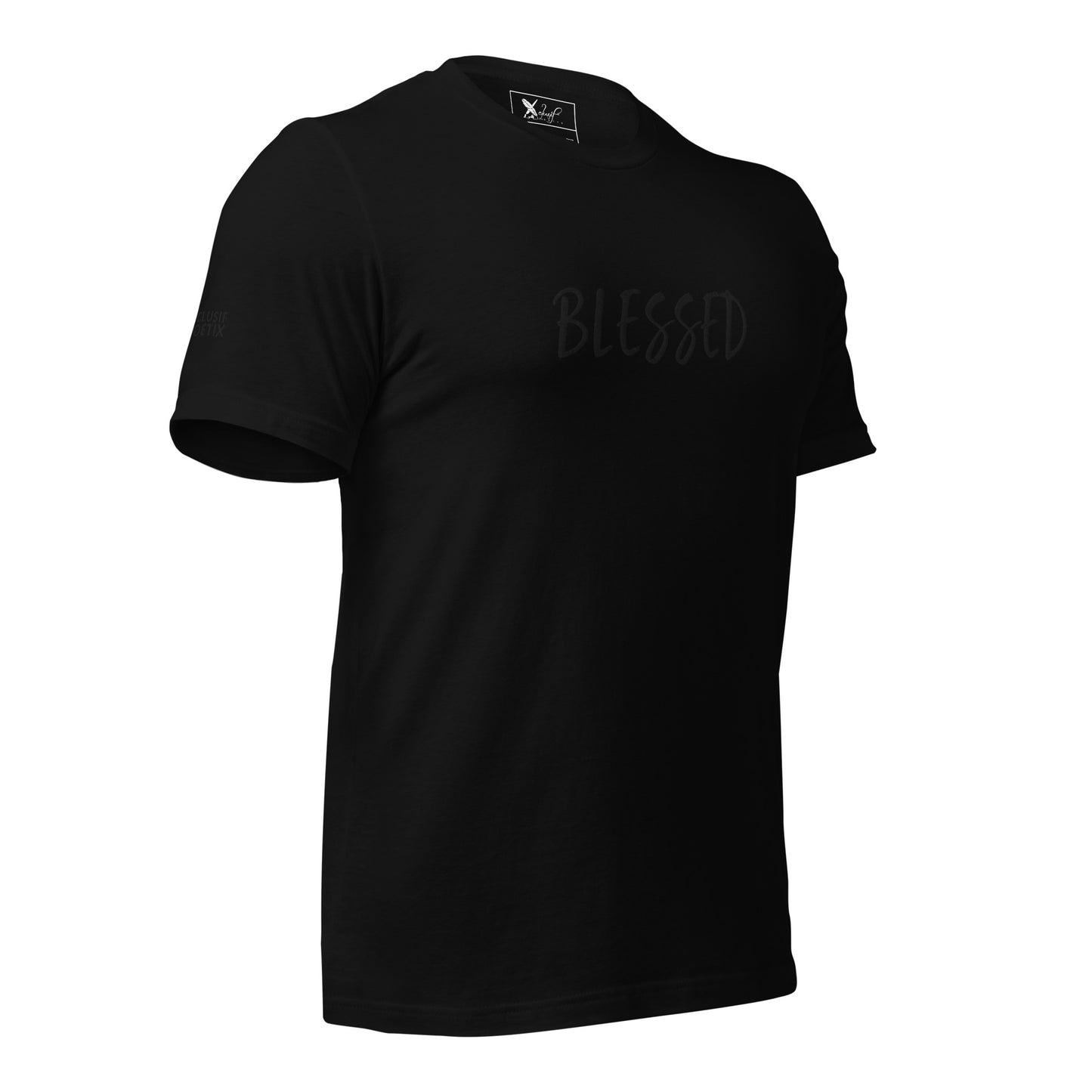 BLESSED BY XCLUSIF POETIX EMBROIDERY Unisex t-shirt