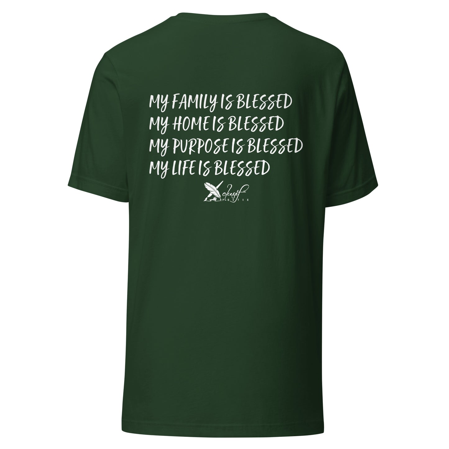 BLESSED BY XCLUSIF POETIX Unisex t-shirt