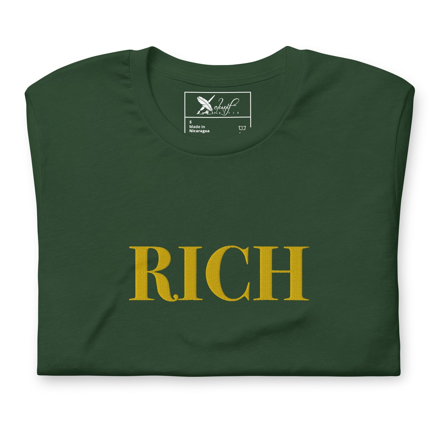 RICH BY XCLUSIF POETIX Embroidery Unisex t-shirt