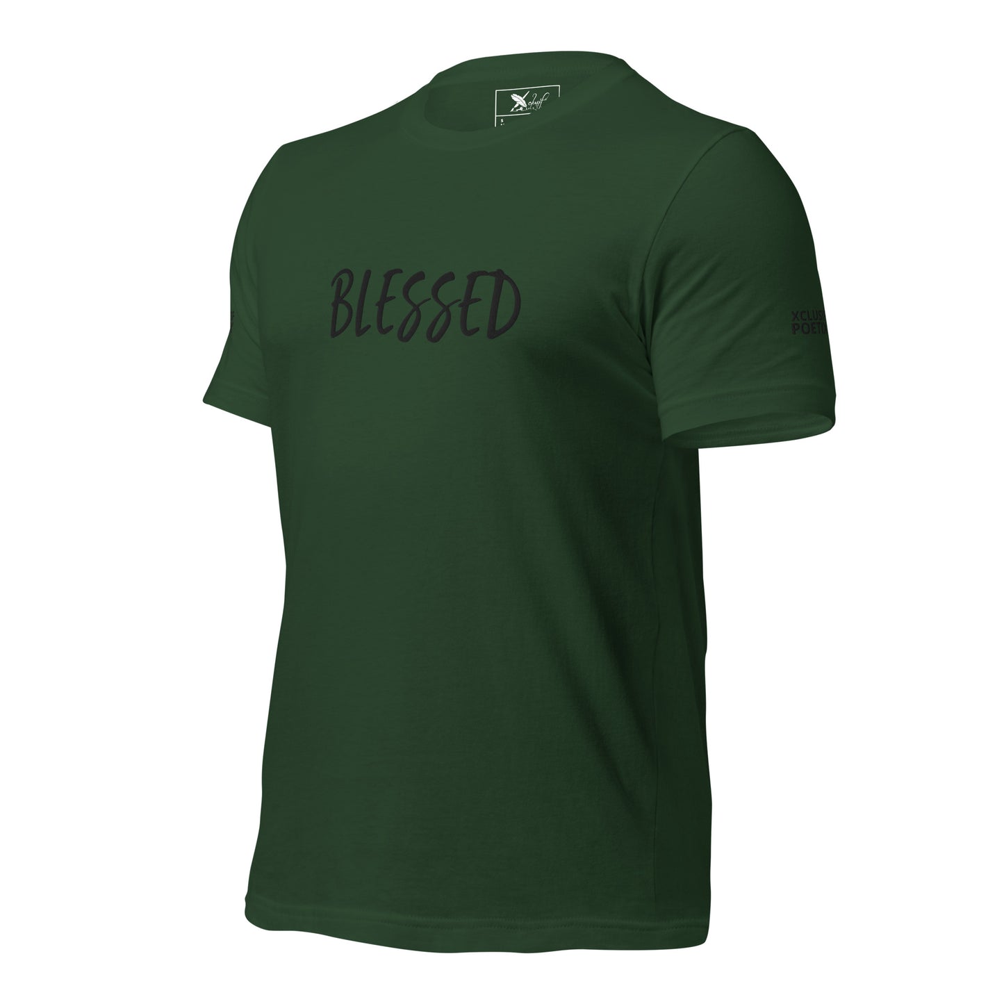 BLESSED BY XCLUSIF POETIX EMBROIDERY Unisex t-shirt