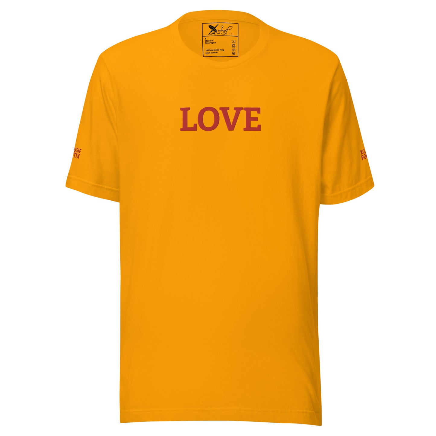 LOVE BY XCLUSIF POETIX EMBROIDERY Unisex t-shirt