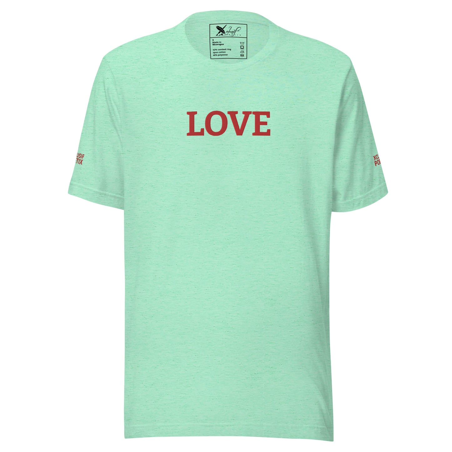 LOVE BY XCLUSIF POETIX EMBROIDERY Unisex t-shirt