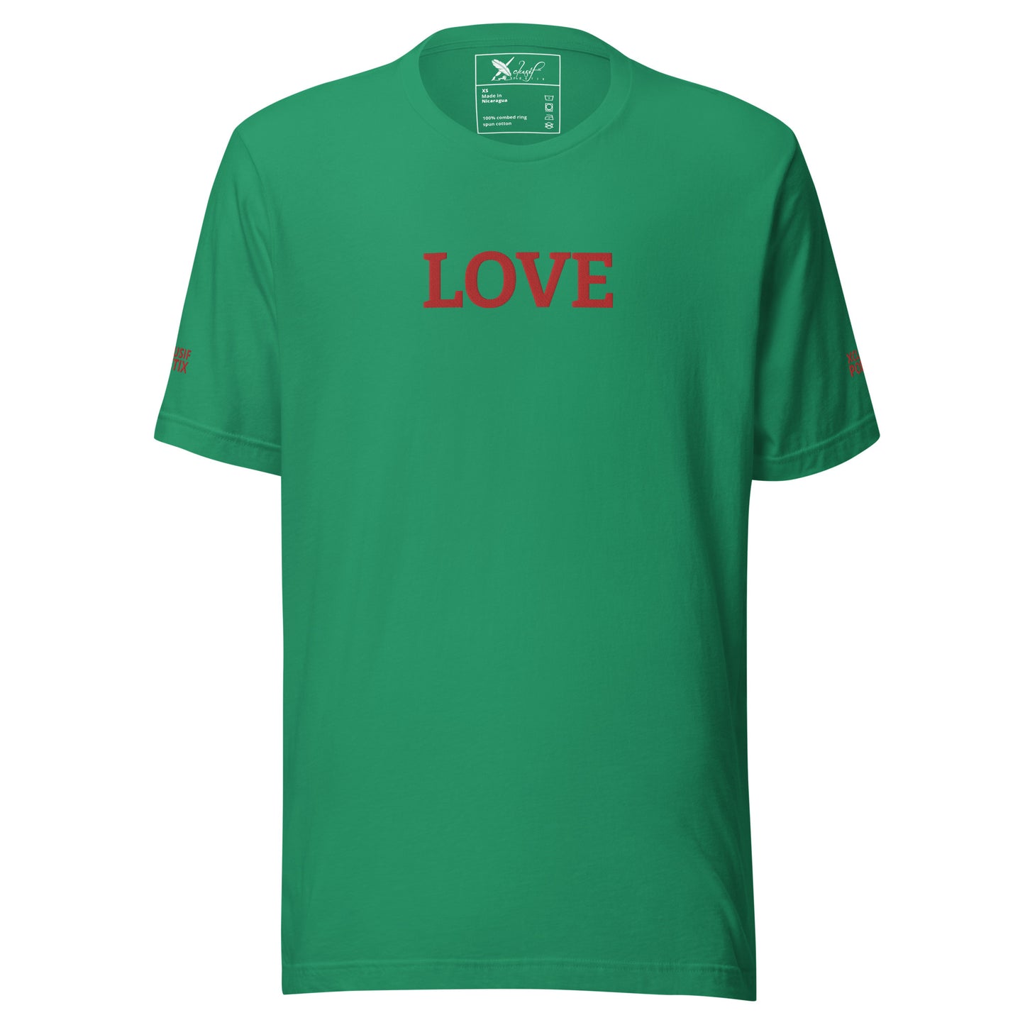 LOVE BY XCLUSIF POETIX EMBROIDERY Unisex t-shirt