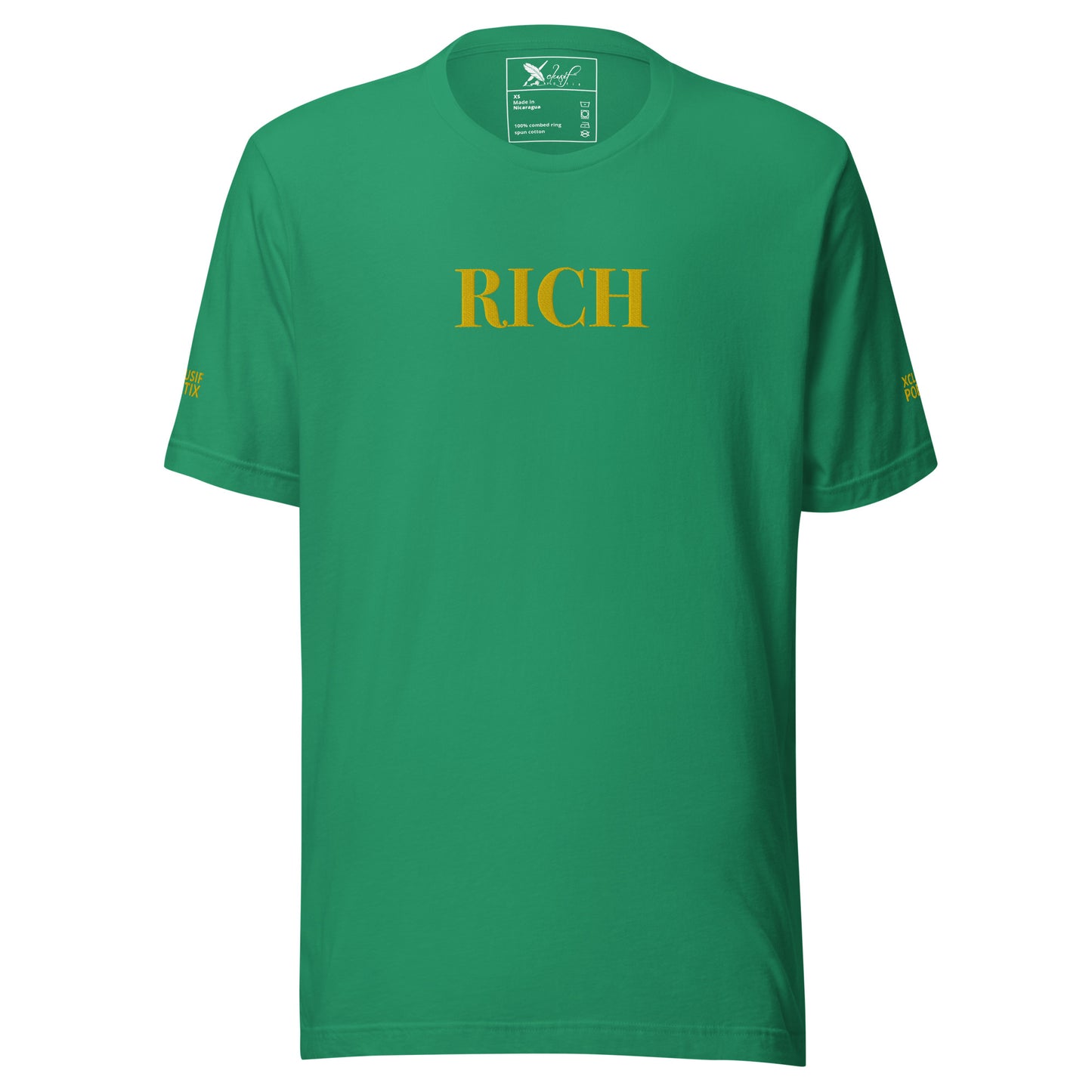 RICH BY XCLUSIF POETIX Embroidery Unisex t-shirt