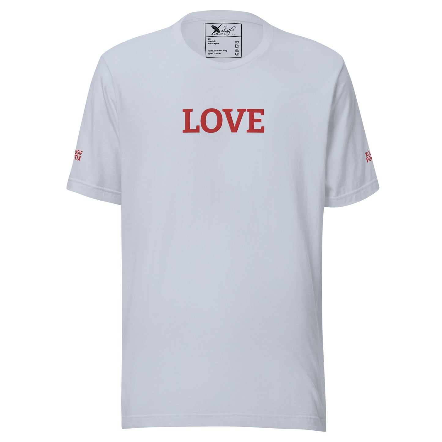 LOVE BY XCLUSIF POETIX Embroidery Unisex t-shirt