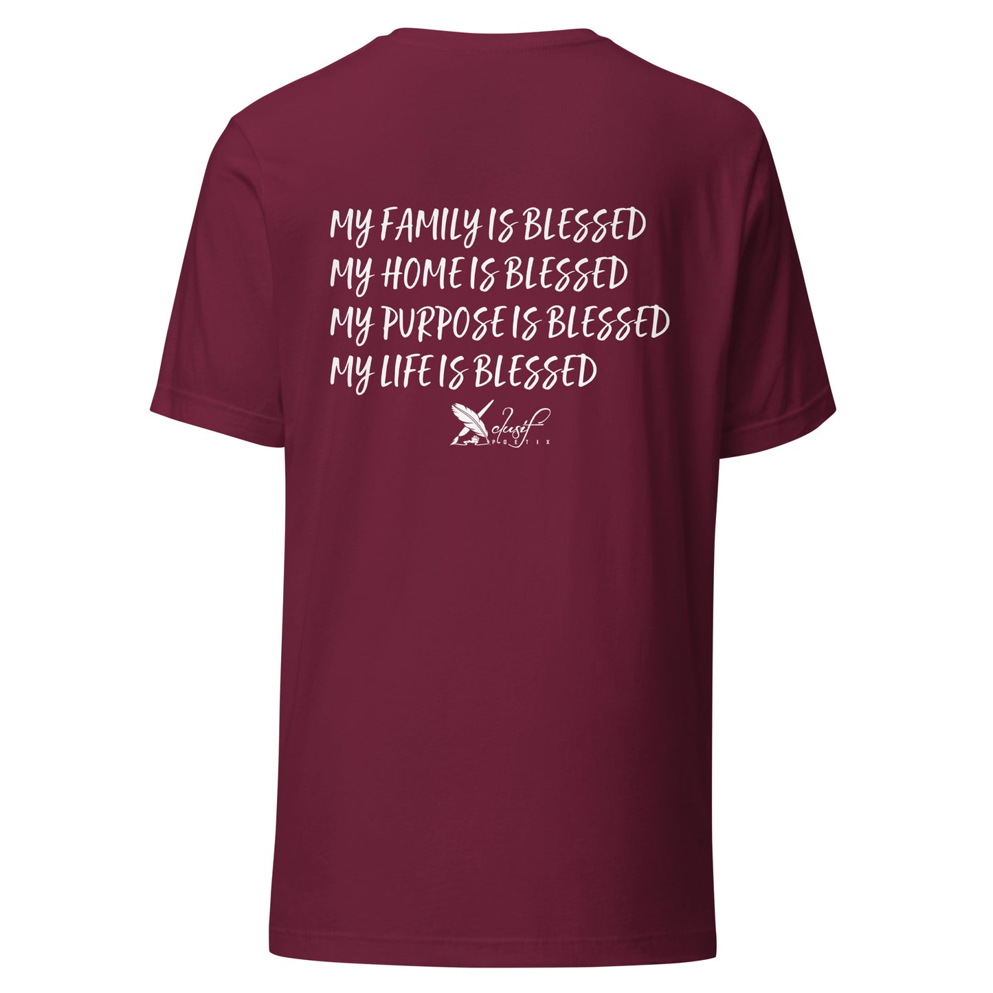 BLESSED BY XCLUSIF POETIX Unisex t-shirt