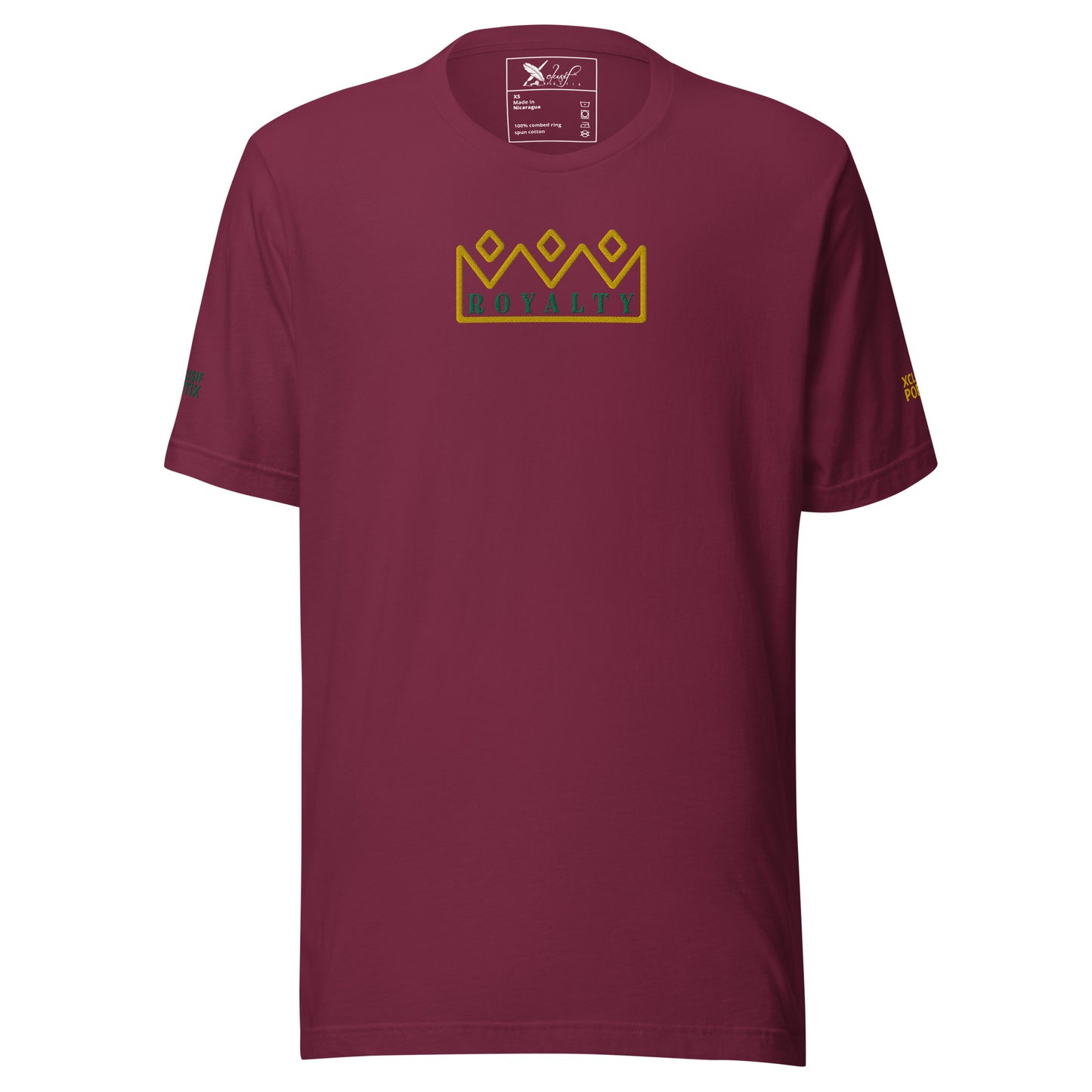 ROYALTY BY XCLUSIF POETIX Embroidery Unisex t-shirt