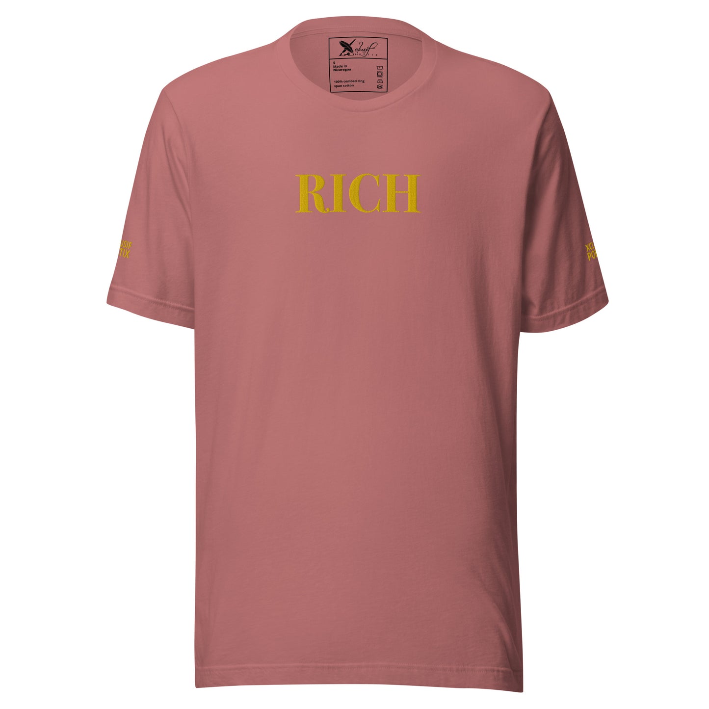 RICH BY XCLUSIF POETIX Embroidery Unisex t-shirt