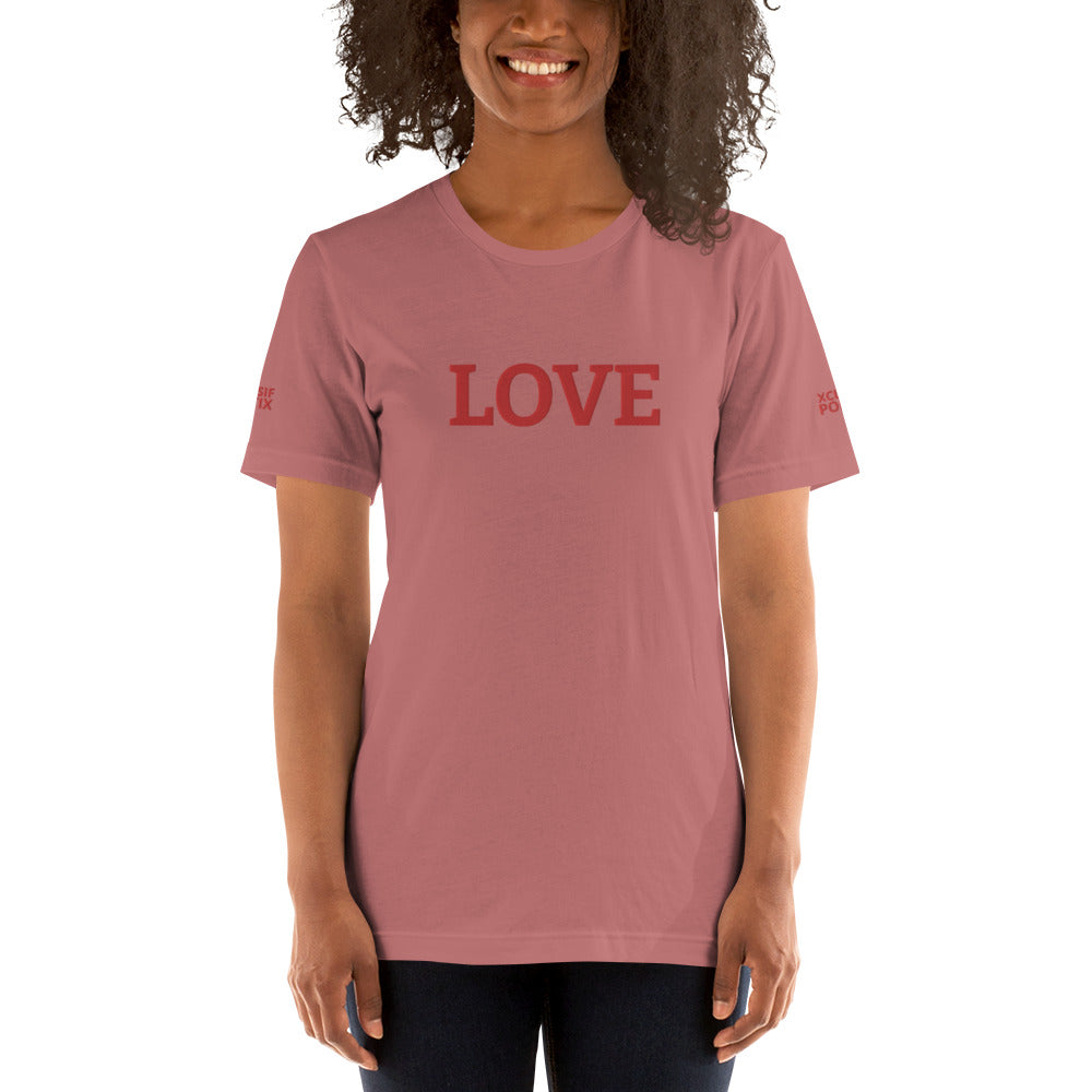 LOVE BY XCLUSIF POETIX Embroidery Unisex t-shirt