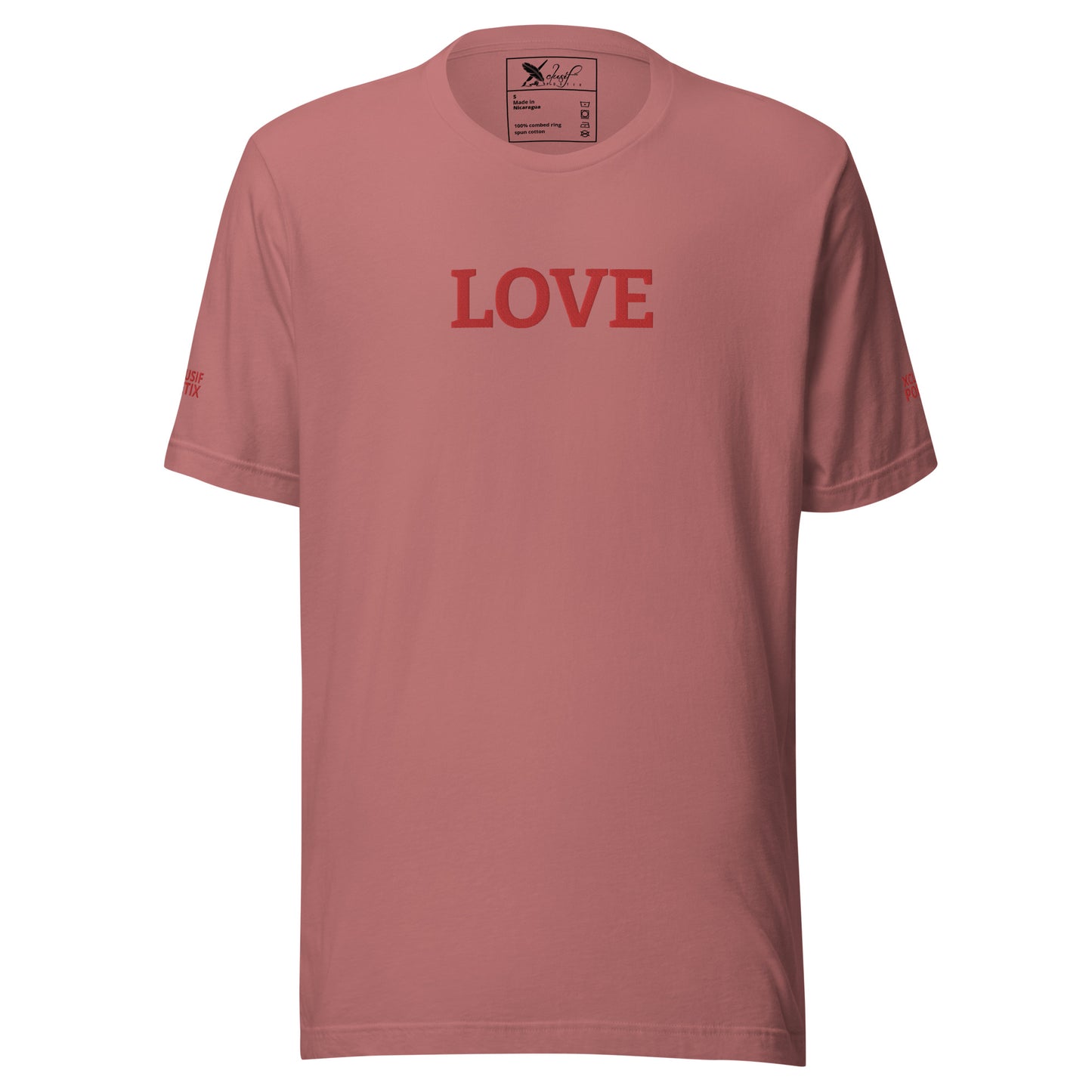 LOVE BY XCLUSIF POETIX Embroidery Unisex t-shirt