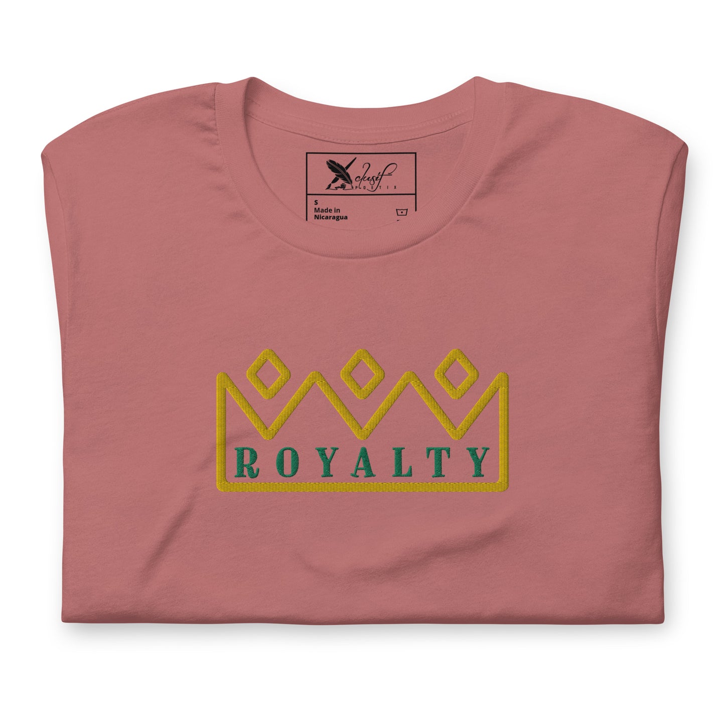 ROYALTY BY XCLUSIF POETIX Embroidery Unisex t-shirt