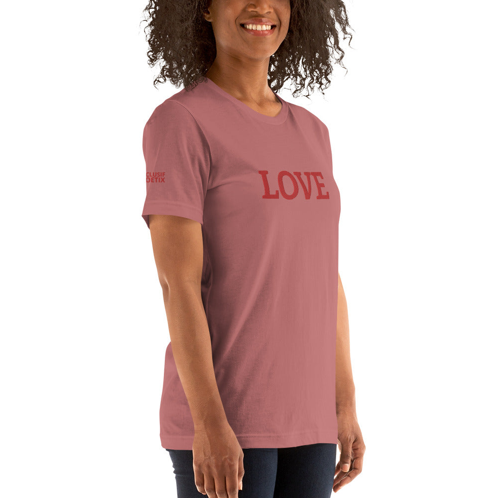 LOVE BY XCLUSIF POETIX Embroidery Unisex t-shirt