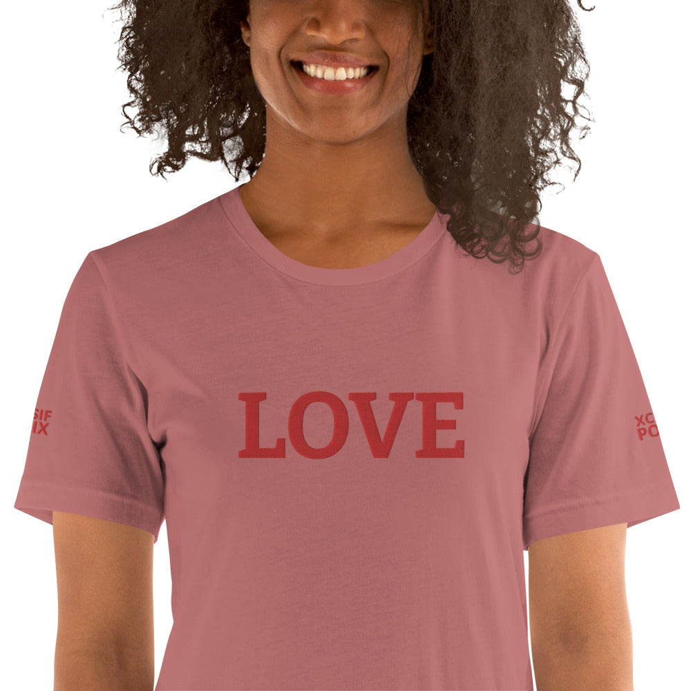 LOVE BY XCLUSIF POETIX Embroidery Unisex t-shirt