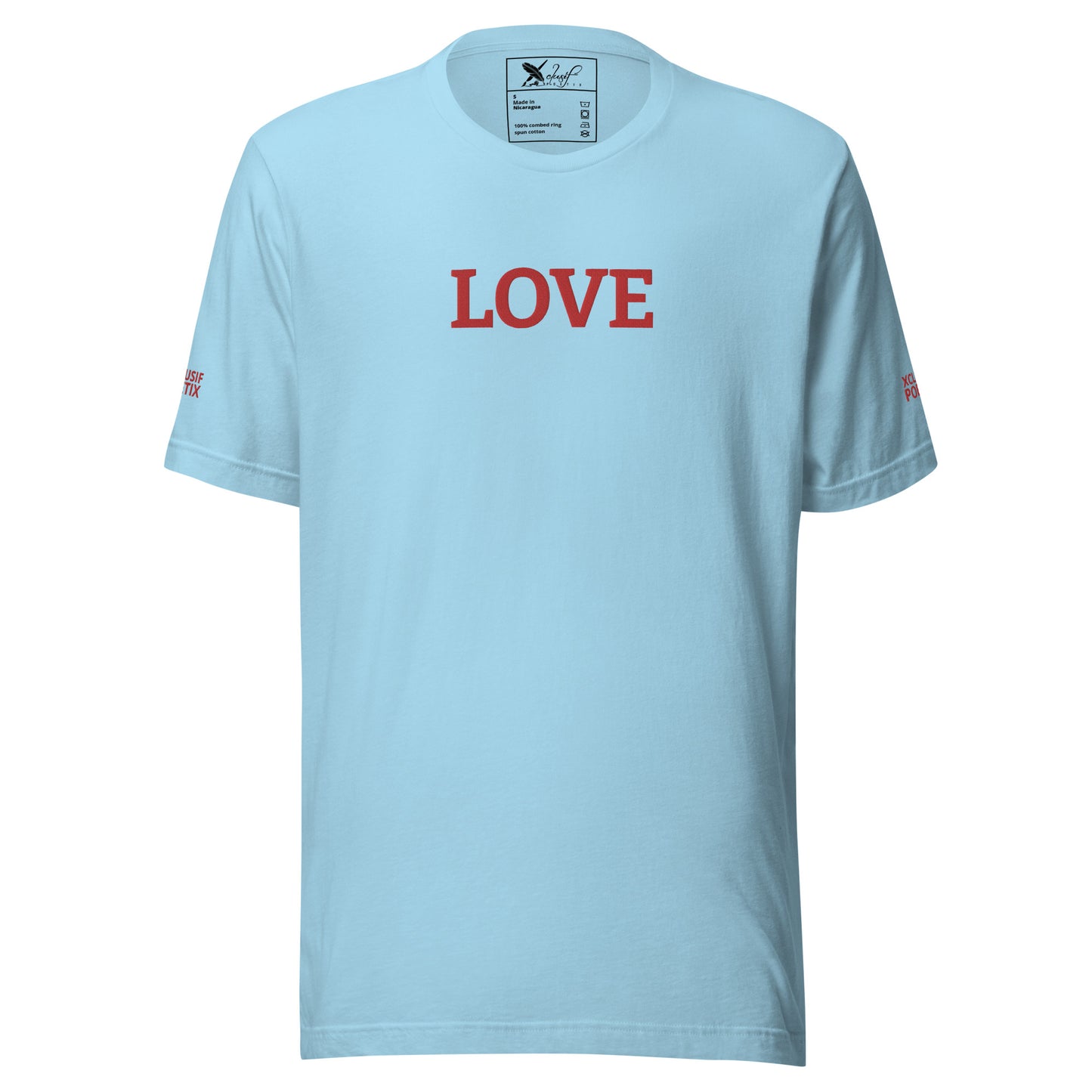 LOVE BY XCLUSIF POETIX EMBROIDERY Unisex t-shirt