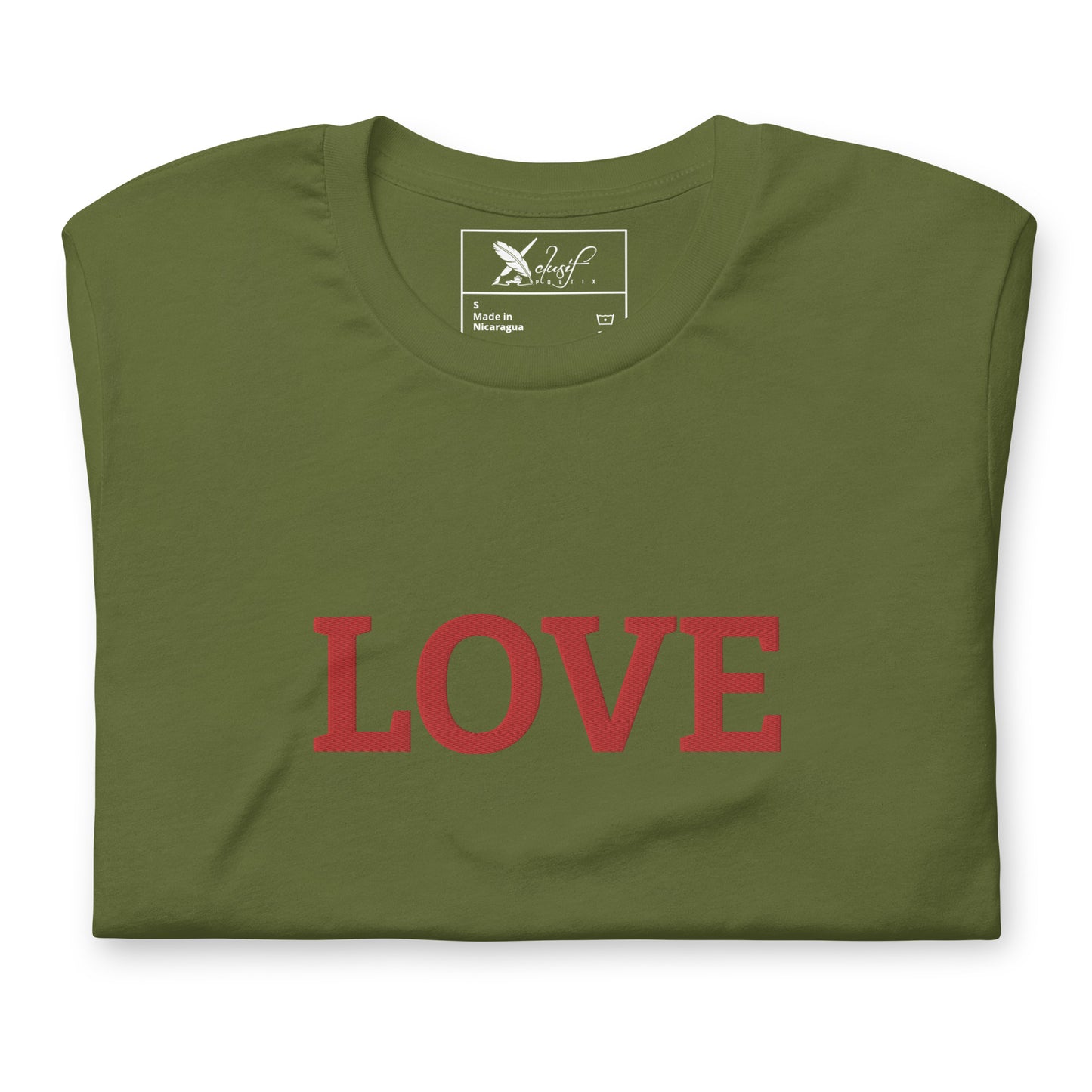 LOVE BY XCLUSIF POETIX Embroidery Unisex t-shirt