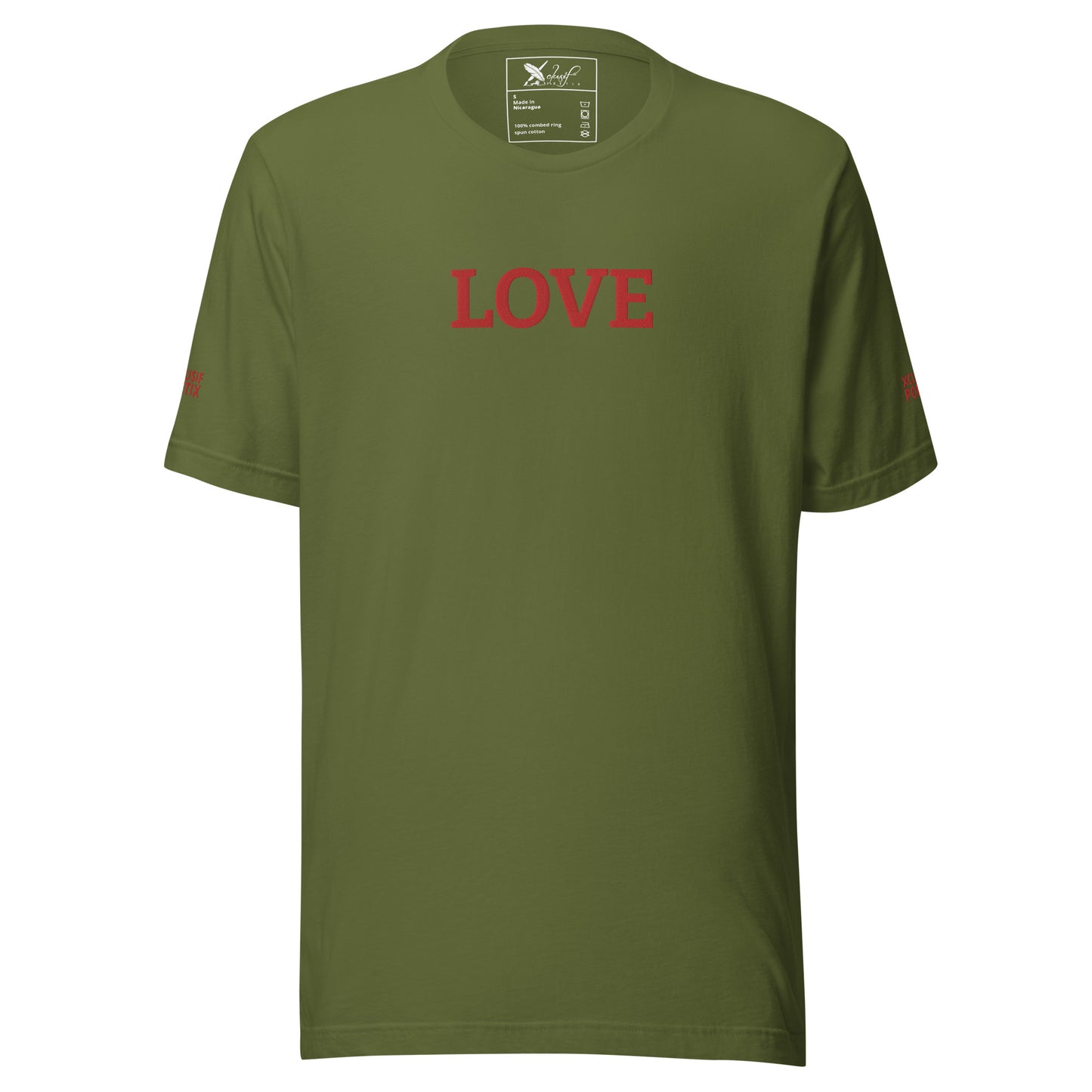 LOVE BY XCLUSIF POETIX Embroidery Unisex t-shirt