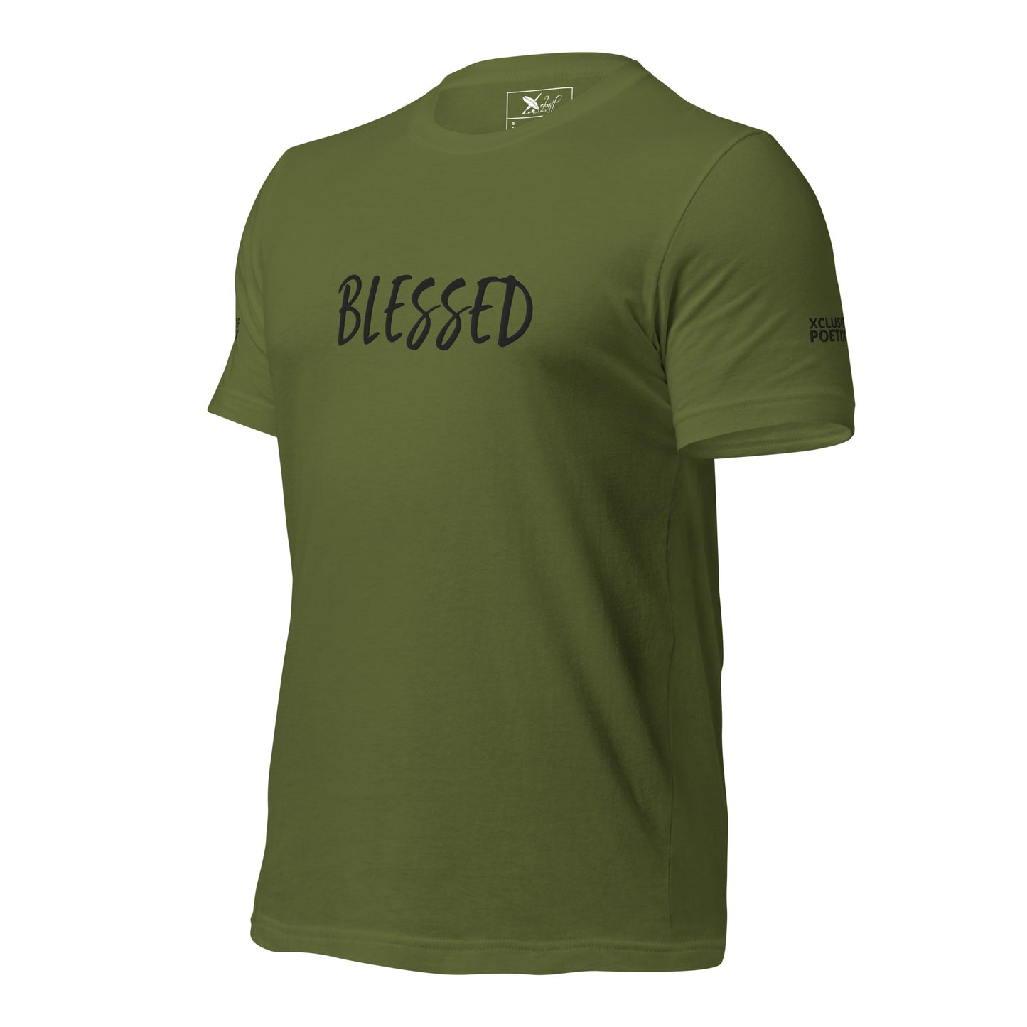 BLESSED BY XCLUSIF POETIX EMBROIDERY Unisex t-shirt