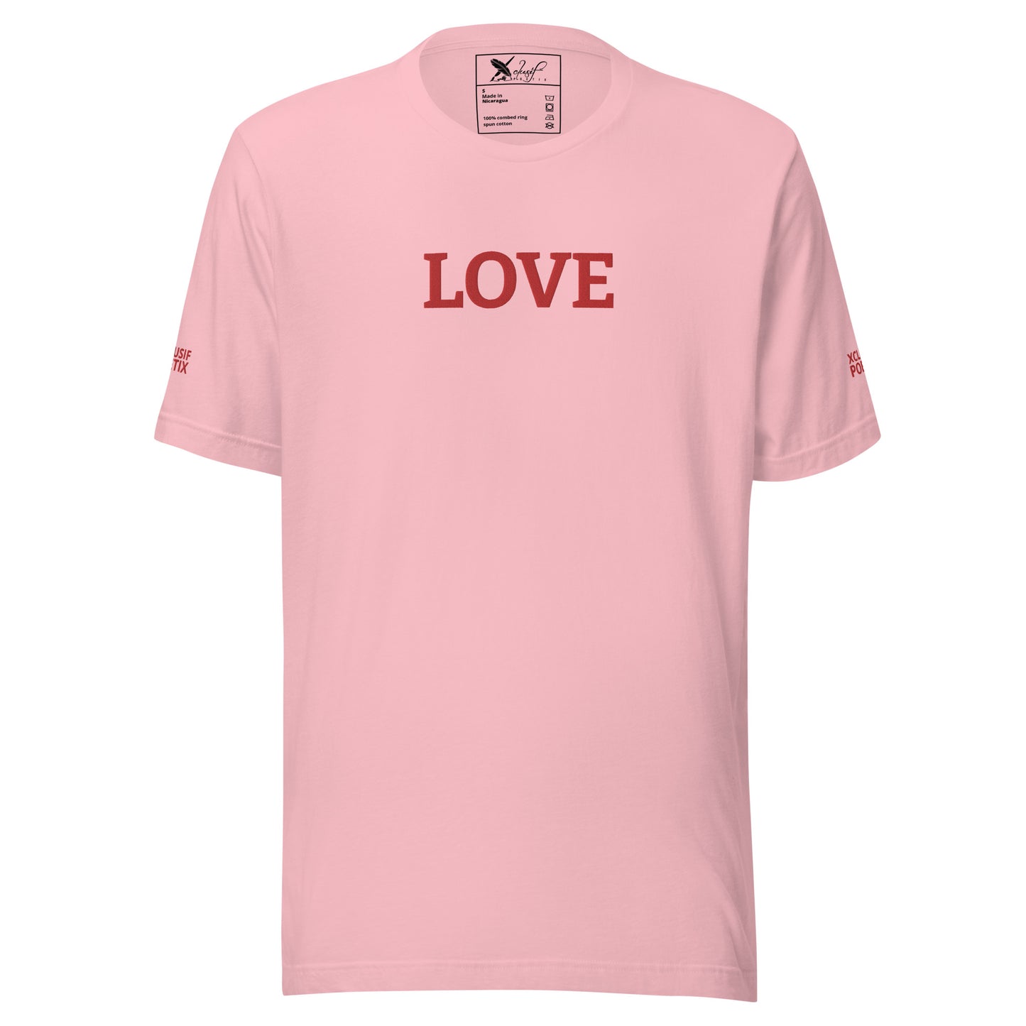 LOVE BY XCLUSIF POETIX EMBROIDERY Unisex t-shirt