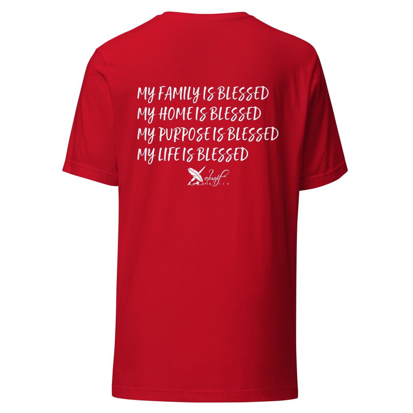 BLESSED BY XCLUSIF POETIX Unisex t-shirt