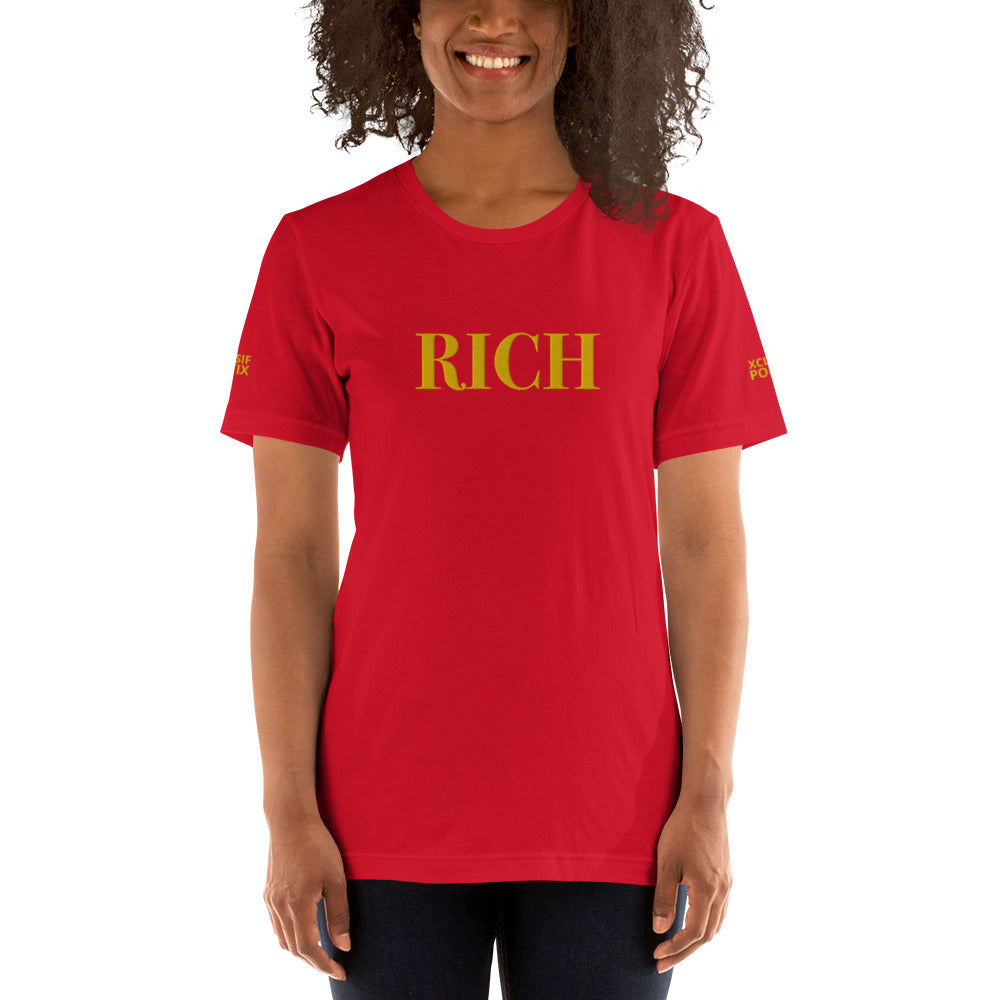 RICH BY XCLUSIF POETIX Embroidery Unisex t-shirt