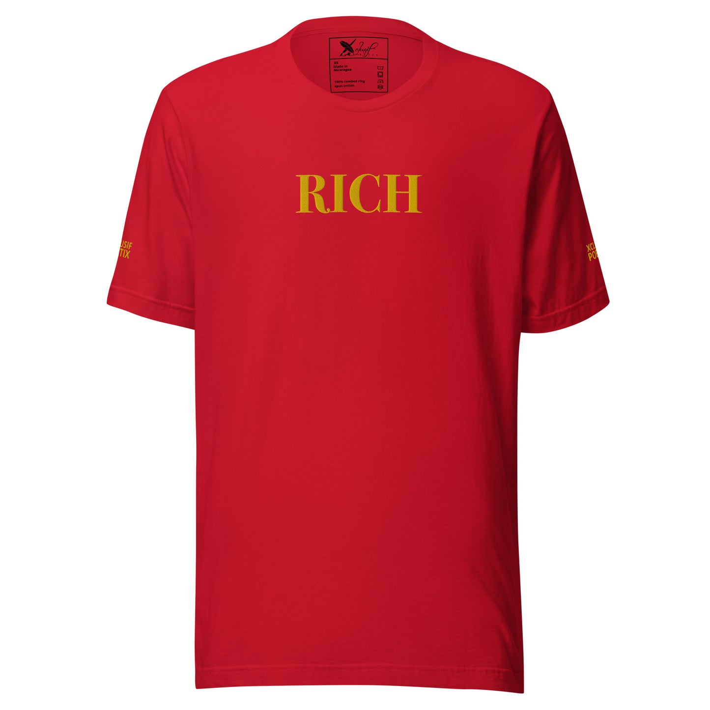 RICH BY XCLUSIF POETIX Embroidery Unisex t-shirt