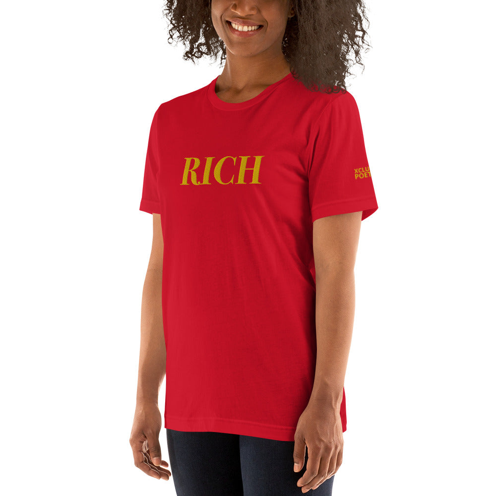 RICH BY XCLUSIF POETIX Embroidery Unisex t-shirt