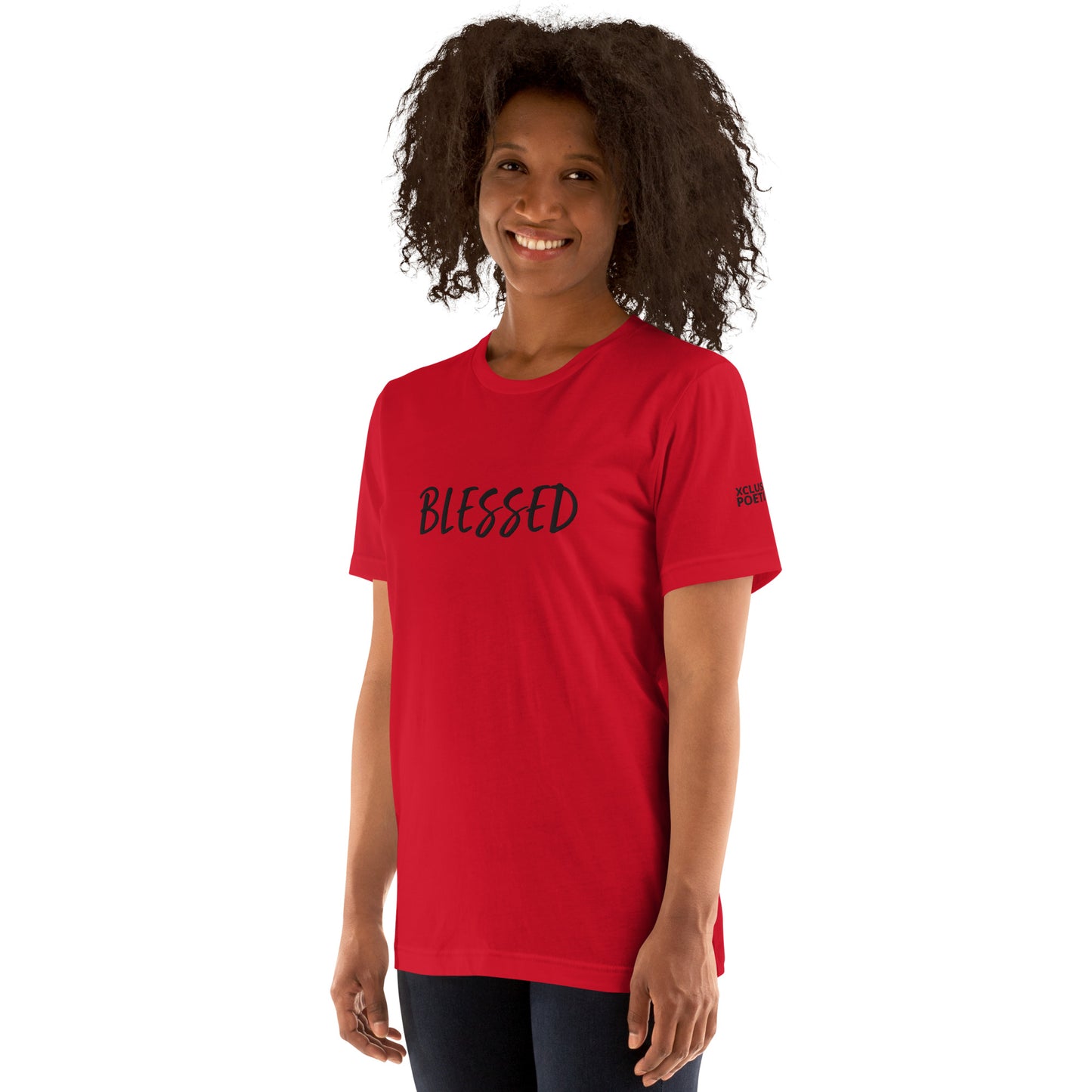 BLESSED BY XCLUSIF POETIX EMBROIDERY Unisex t-shirt