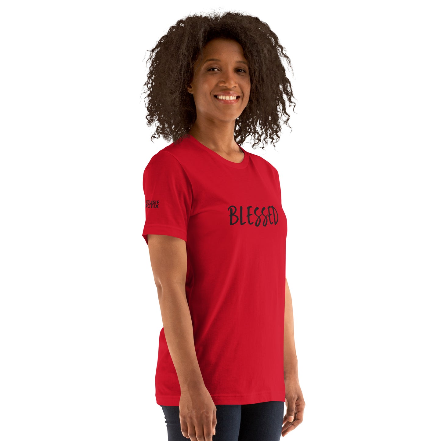 BLESSED BY XCLUSIF POETIX EMBROIDERY Unisex t-shirt