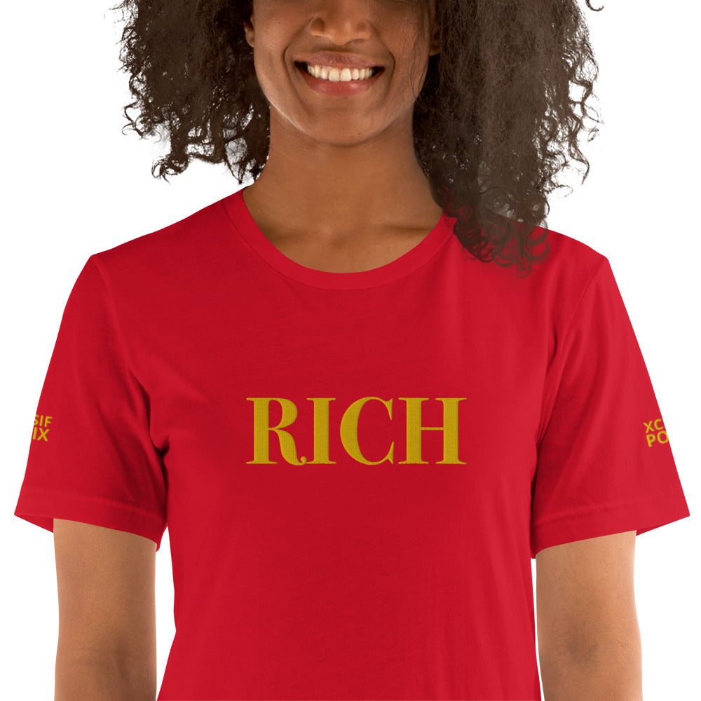 RICH BY XCLUSIF POETIX Embroidery Unisex t-shirt