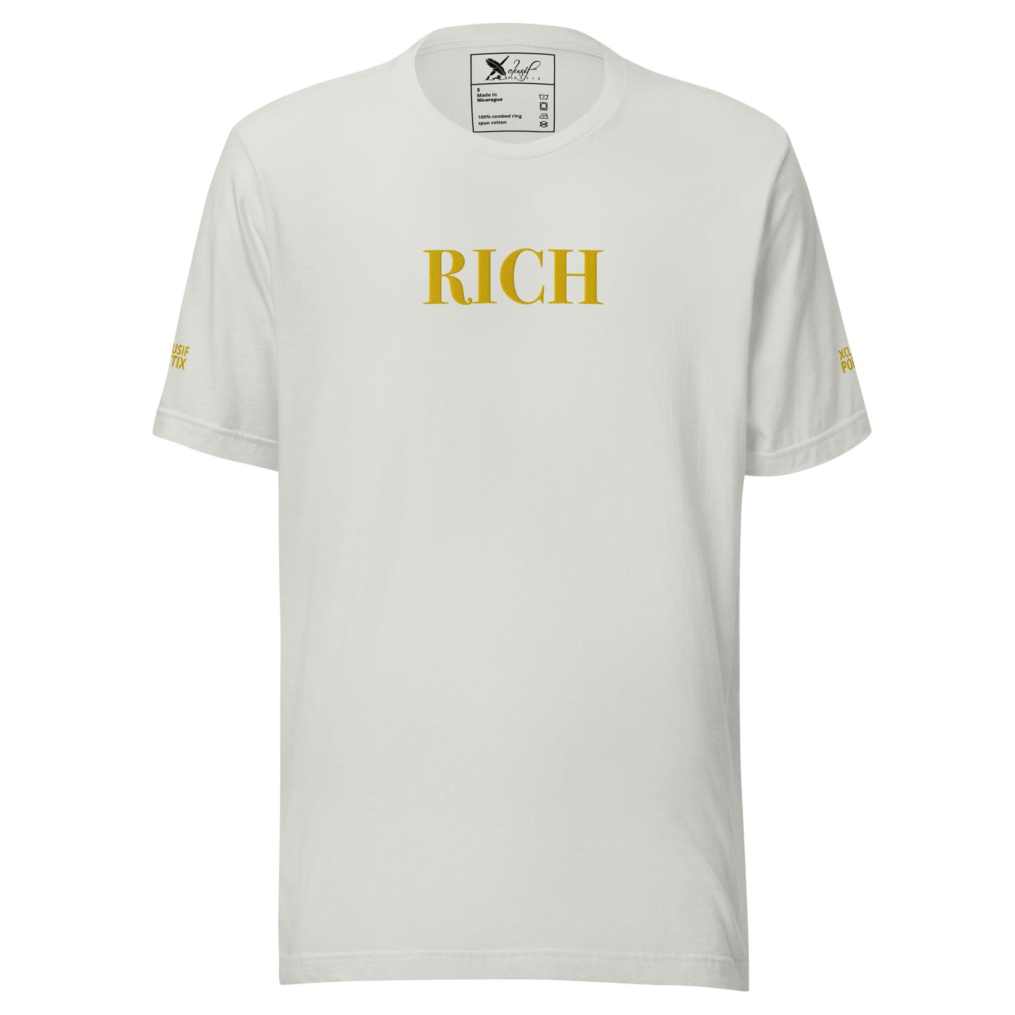 RICH BY XCLUSIF POETIX Embroidery Unisex t-shirt