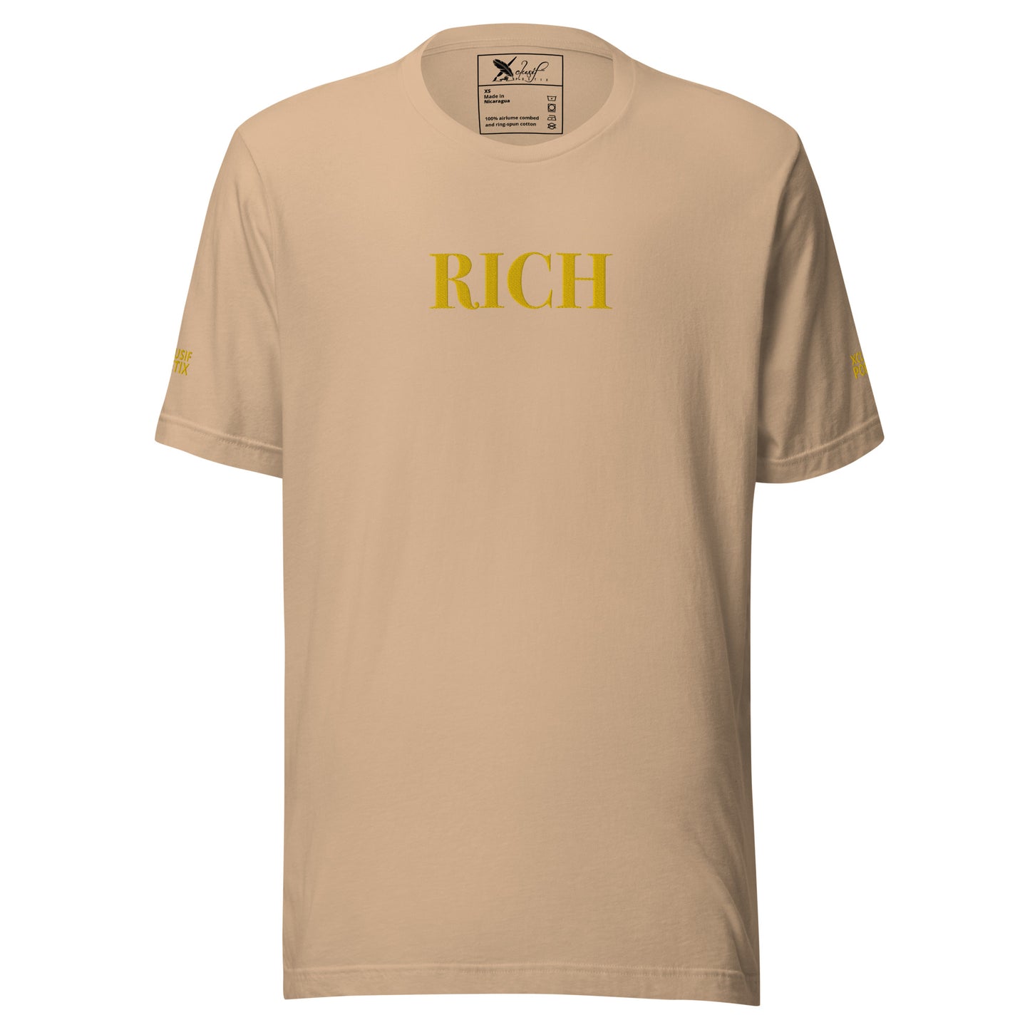 RICH BY XCLUSIF POETIX Embroidery Unisex t-shirt