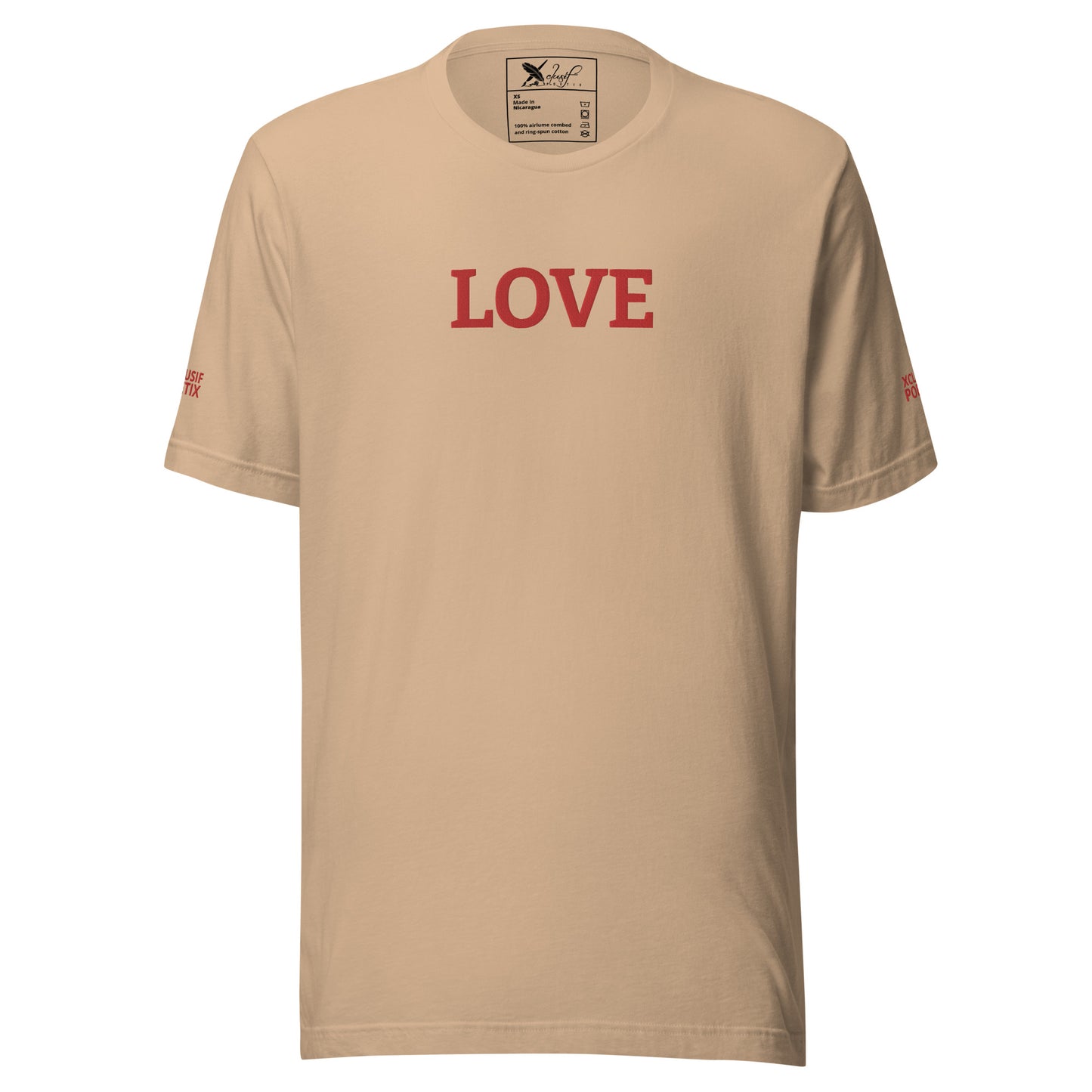 LOVE BY XCLUSIF POETIX Embroidery Unisex t-shirt