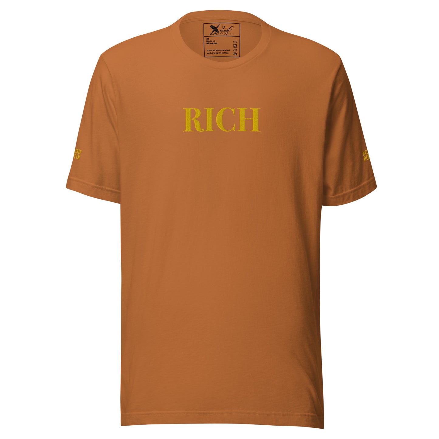 RICH BY XCLUSIF POETIX Embroidery Unisex t-shirt