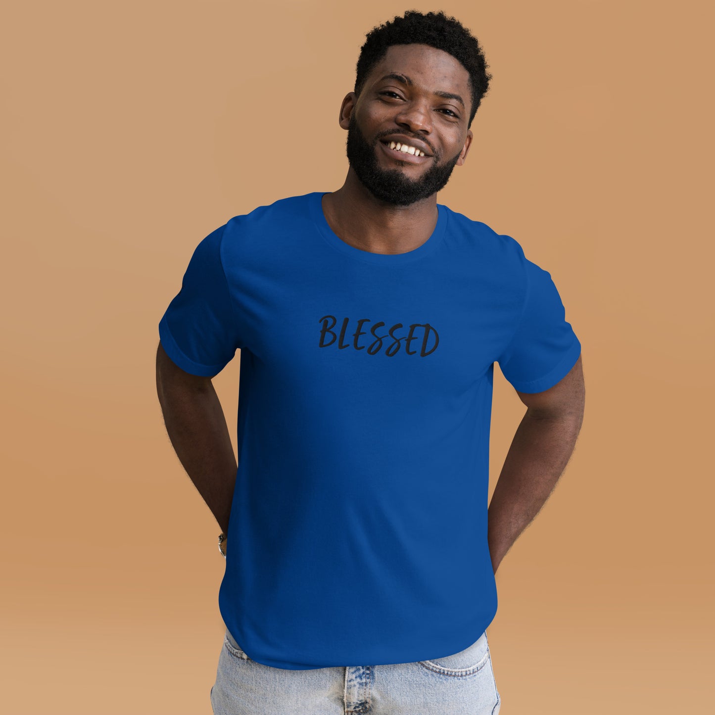 BLESSED BY XCLUSIF POETIX EMBROIDERY Unisex t-shirt